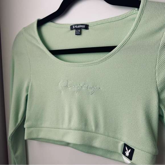 Playboy Long Sleeve Crop Top - Picture 2 of 3